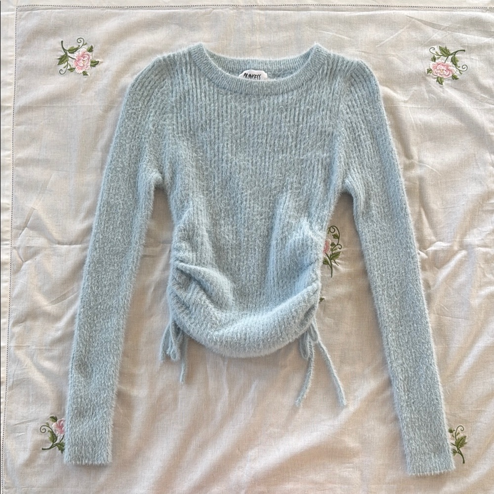 Princess Polly Soft Blue Knit Sweater